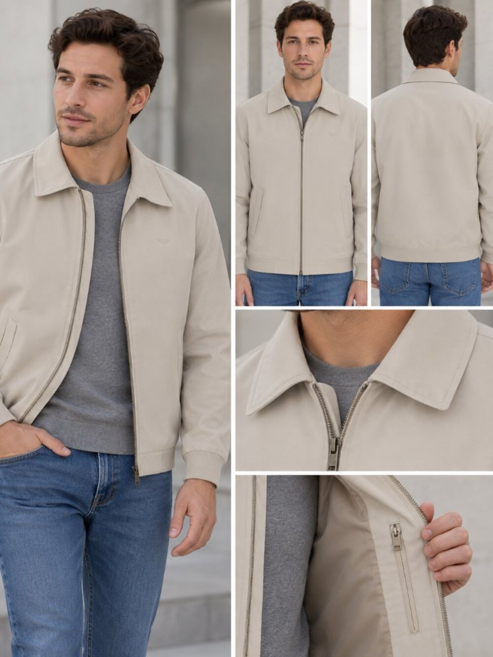 NWT Dockers Men's Full Zip Bomber Jacket - XL - Tan
